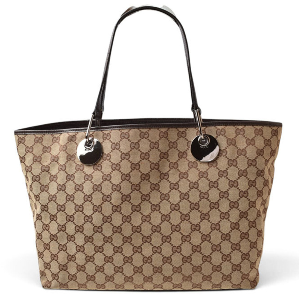 Gucci Tote Bag, GUCCI 120838, GG Canvas, Beige/Brown, Women's/Men's, A4 Size ...